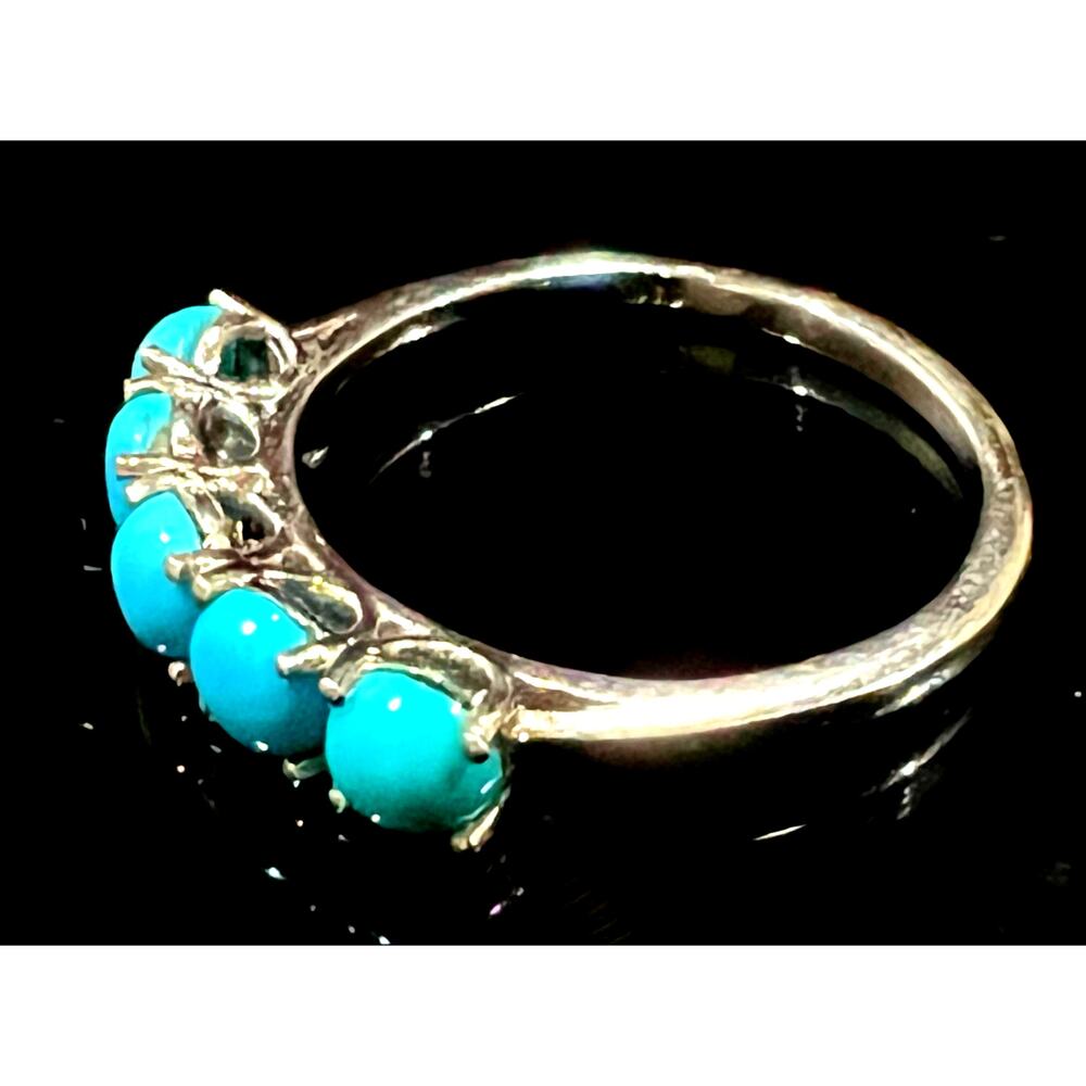 Sleeping Beauty Turquoise 5 Stone Band - Picture 3 of 6